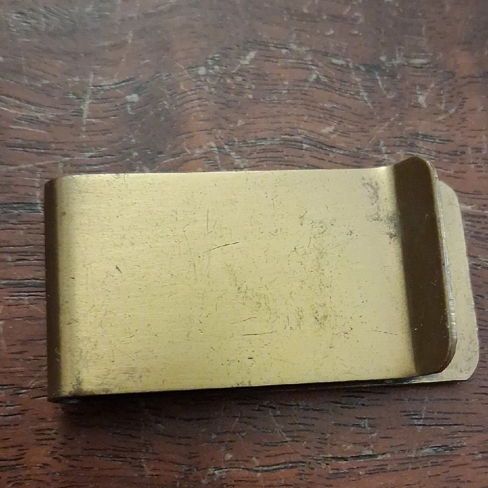 Gold Christian Fish Money Clip - vintage